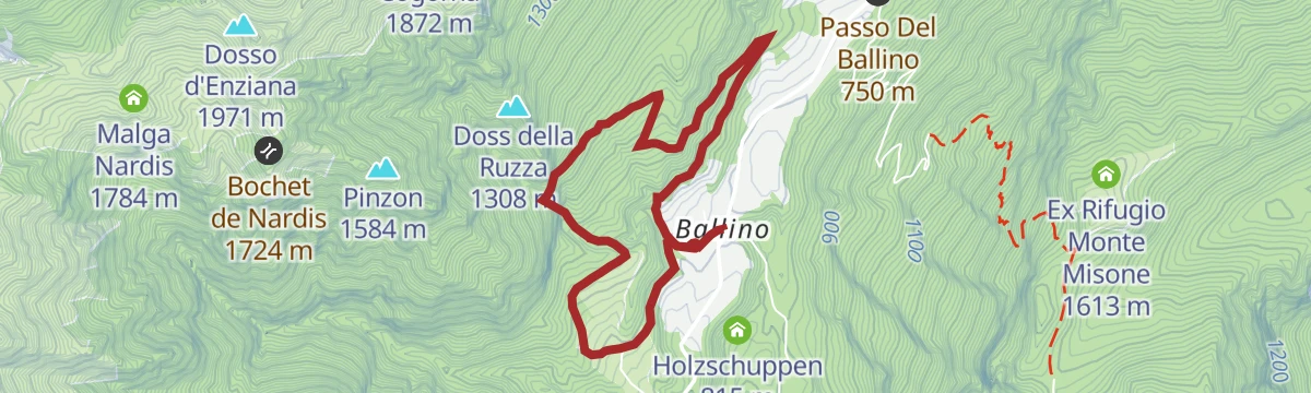 Route map: Via Ferrata Signora delle Acque - Rio Ruzza
